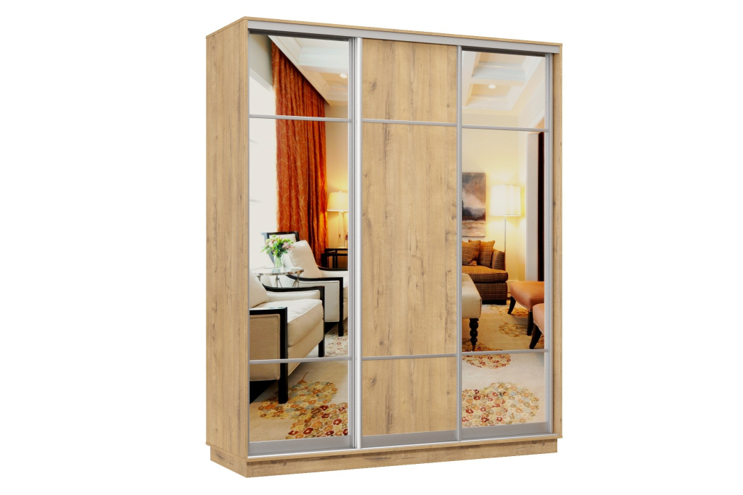 Шкафы-купе 3-х дверные, Шкаф-купе Премьер Лайт 23 (11;08;11) трехдверный