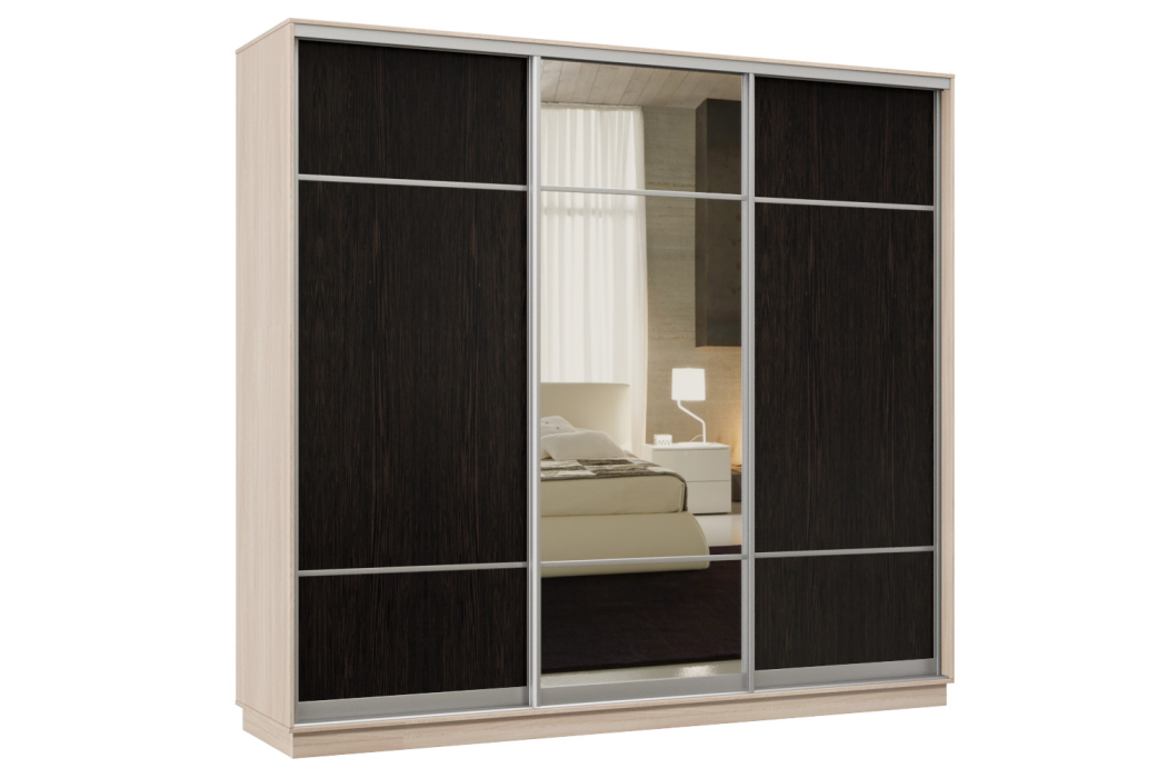 Шкафы-купе, Шкаф-купе Премьер Лайт 59 (08;11;08) трехдверный