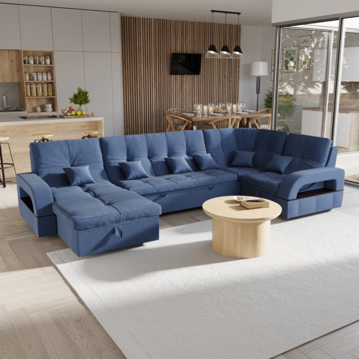 Диваны угловые в гостиную, П-образный диван Майами-4 ППУ, велюр