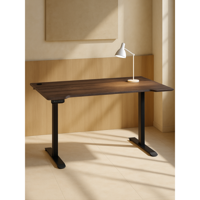 Прямые компьютерные столы, Компьютерный стол Маркос с механизмом подъема 140х80х75, черный