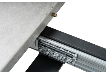 Стол деревянный раскладной Лота Лофт 120 25 мм (матовый черный)