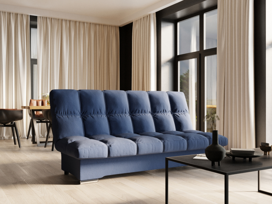 Диваны с ящиком для белья, Прямой диван Финка ППУ, велюр