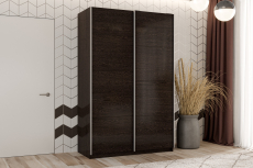 Шкафы-купе 2-х дверные, Шкаф-купе Smart 1424 2х дверный (фасады ЛДСП) профиль серебро