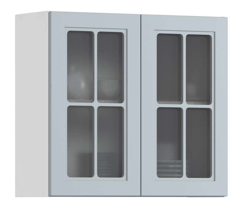 Навесные, MODERN шкаф навесной со стеклом 2 дв 80х72 см