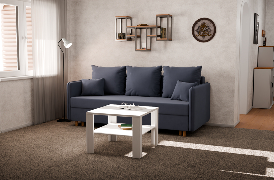 Диваны кровати со спальным местом, Прямой диван Санти,еврокнижка,велюр