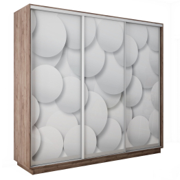 Шкаф-купе Экспресс 3-х дверный Фотопечать Шары Стекла 240х60х240
