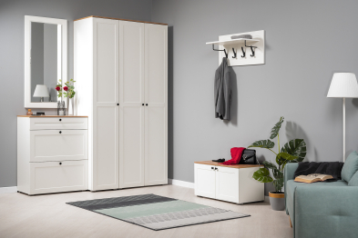 Зеркало Остин 17.03, белая шагрень