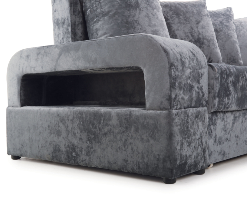 Диваны угловые в гостиную, Угловой диван Марго 1 (правый), велюр