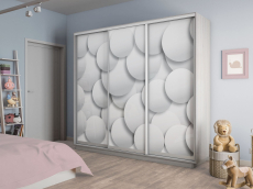 Шкафы-купе 3-х дверные, Шкаф-купе Экспресс 3-х дверный Фотопечать Шары Стекла 180х45х240