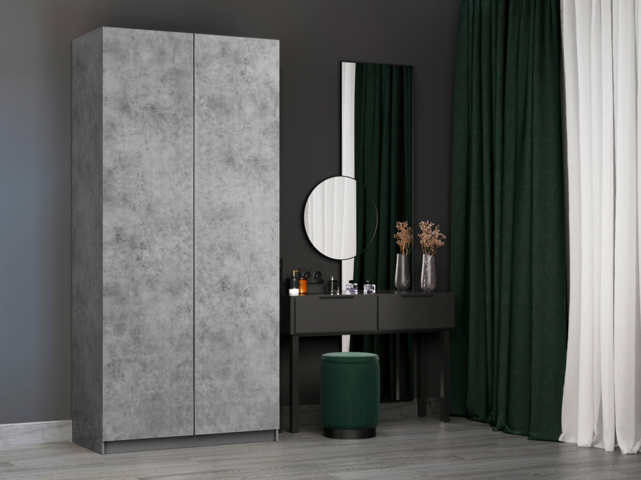 Шкафы распашные, Шкаф складной Е1 Локер ("Гармошка" с системой Push to Move/Левый)101х52,5х220 см