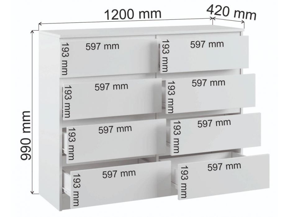 Комоды, Комод Мадера 1200.8