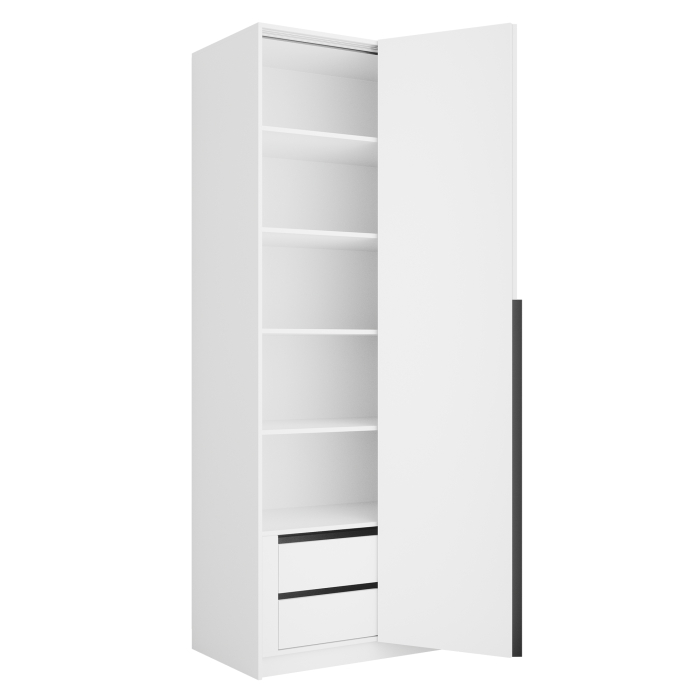 Шкафы распашные, Шкаф складной Е1 Локер ("Гармошка") 101х52,5х220 см, с полками и модулем