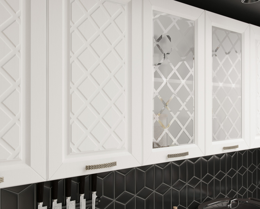 Кухня 2 метра, Кухня Агава 2,0 м Акация Белая/Мята МДФ