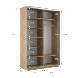 Шкаф-купе Экспресс 2-х дверный Фотопечать Калейдоскоп Стекла 120х60х240