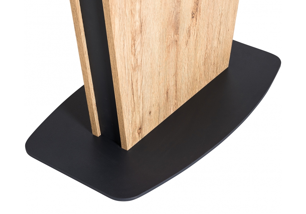 Обеденные столы, Стол Теон графит / дуб антор натуральный