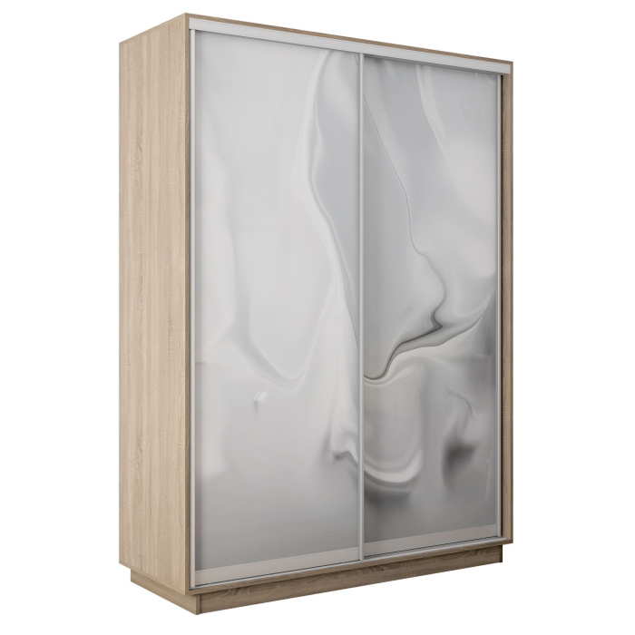 Шкафы-купе 2-х дверные, Шкаф-купе Экспресс 2-х дверный Фотопечать Шелк Стекла 160х60х220