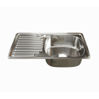 Кухонные мойки, Мойка врез 42х76 (0,6) прав, с сифоном