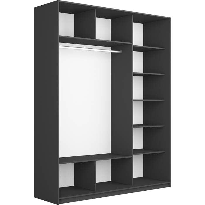 Шкафы-купе 3-х дверные, Шкаф Прайм трио ДСП 2300 х 1800 х 570