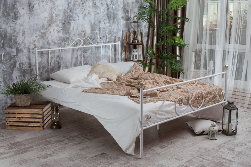 Кованые кровати, Кованая кровать Оливия 1.8 с двумя спинками