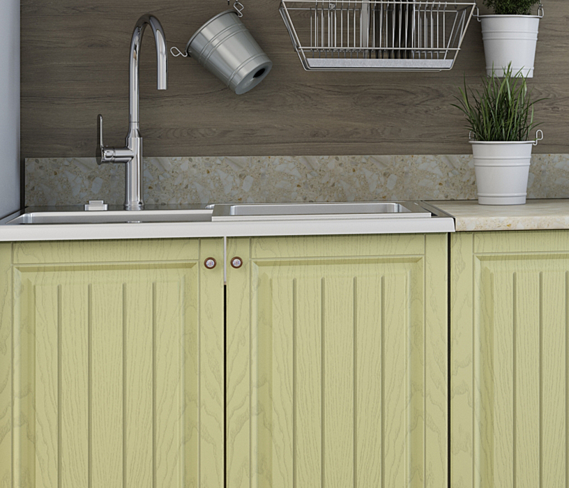 Кухонные гарнитуры, Кухня Хозяюшка 2,0 м Фисташка МДФ