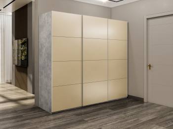 Шкаф-купе Эста 3-х дверный Стекла фисташка/Доводчик 300х66х240