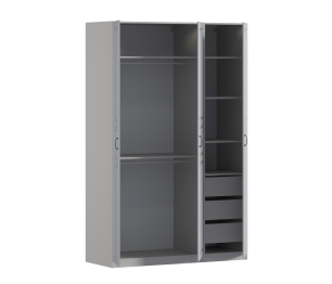 Шкаф трехдверный Макс 1500 мм, вариант №2 (ЛДСП/МДФ)