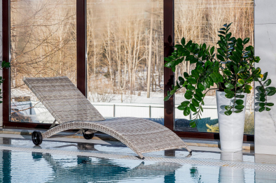 Шезлонг AGATA бежевый без матраса