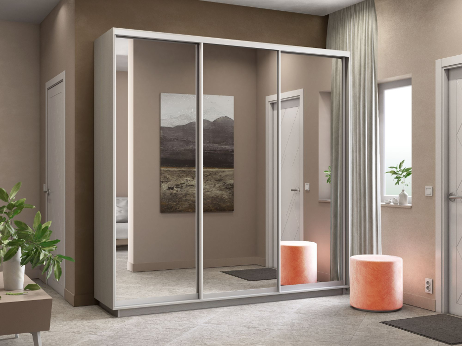 Шкафы-купе, Шкаф-купе Экспресс Экспенс трио 2200 x 2400 x 600