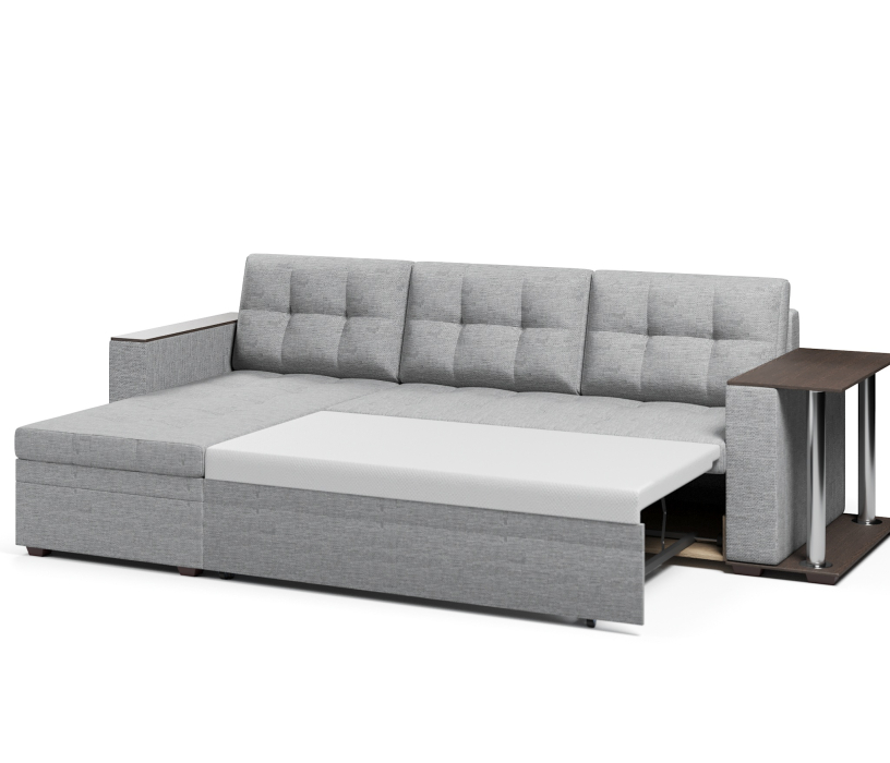 Диваны угловые в гостиную, Диван-кровать угловой Атланта со столом дельфин,рогожка