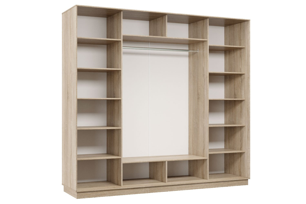 Шкафы-купе 3-х дверные, Шкаф-купе Премьер 58 (11ЗГ;11ЗГ;11ЗГ) фасады зеркало графит/трёхдверный/Профиль чёрный муар