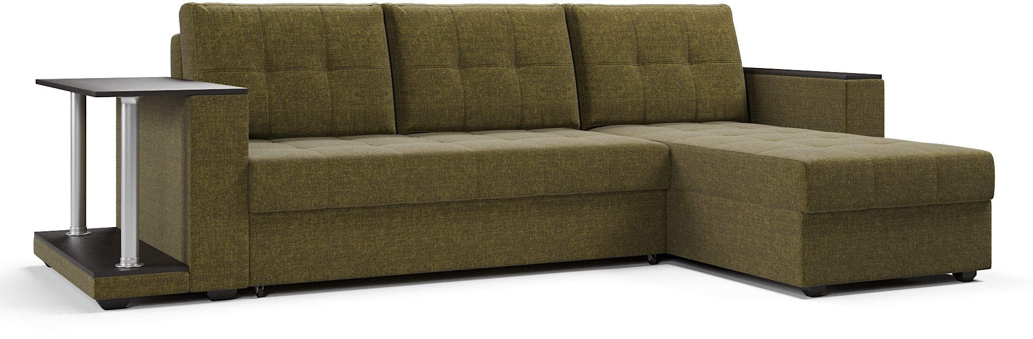 Диваны угловые в гостиную, Диван-кровать угловой со столом Атланта Классик 145 , рогожка