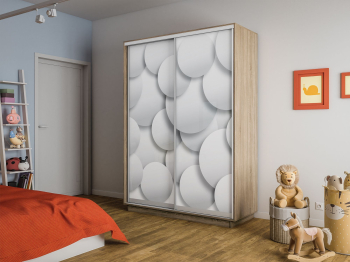 Шкаф-купе Экспресс 2-х дверный Фотопечать Шары Стекла 160х45х220