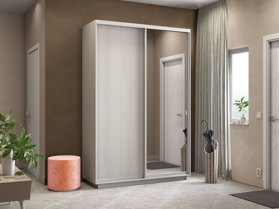 Шкафы-купе 2-х дверные, Шкаф-купе Экспресс Медиум дуо 2200 x 1600 x 450