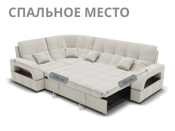 Модульный диван Майами-3,микровелюр,антивандальная ткань,венеция