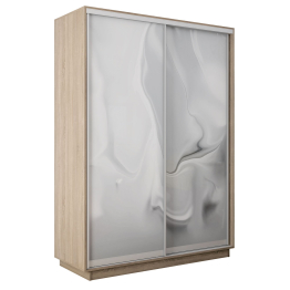 Шкаф-купе Экспресс 2-х дверный Фотопечать Шелк Стекла 140х60х240