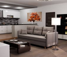 Диваны еврокнижки, Прямой диван Лотос,еврокнижка,велюр