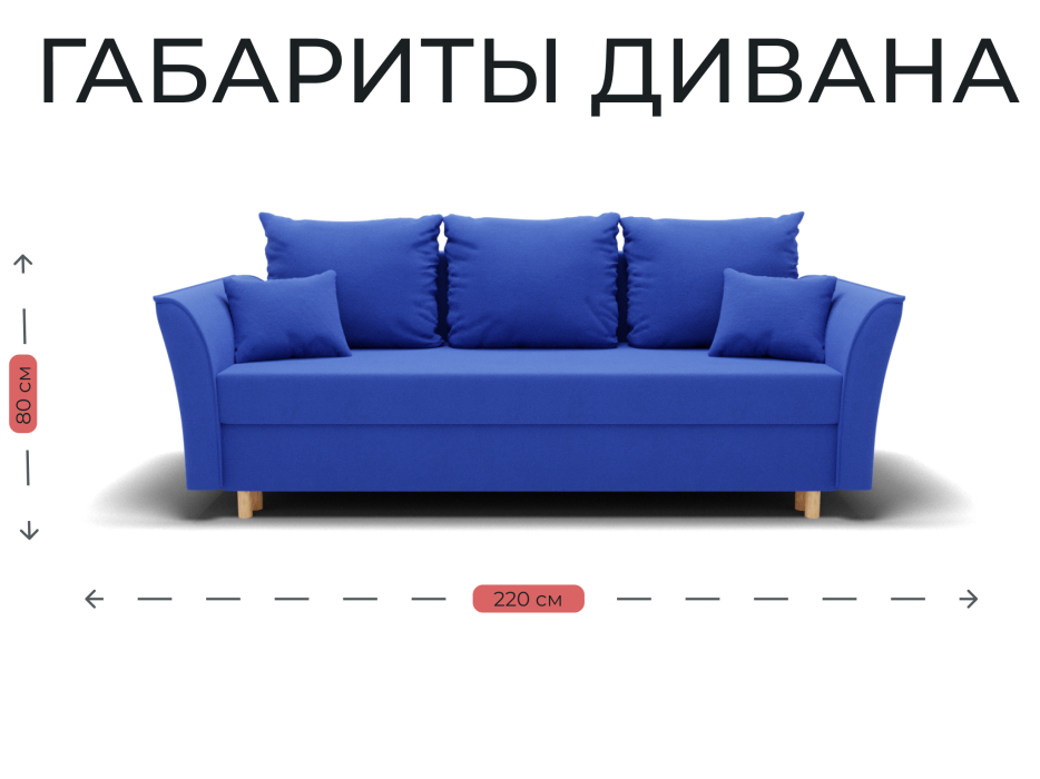 Диваны еврокнижки, Прямой диван Мелодия,НПБ,еврокнижка,велюр