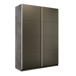 Шкаф-купе Прайм 2-х дверный Стекла хаки/Доводчики 120х57х230