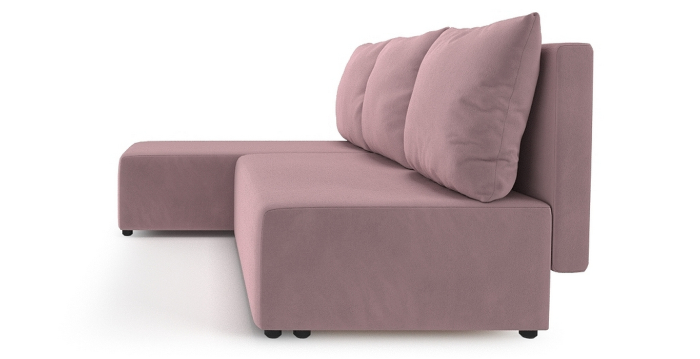 Диваны угловые в гостиную, Угловой диван Каир Lux, велюр, левый