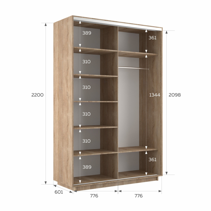 Шкафы-купе 2-х дверные, Шкаф-купе Экспресс 2-х дверный Фотопечать Ленты Стекла 160х60х220