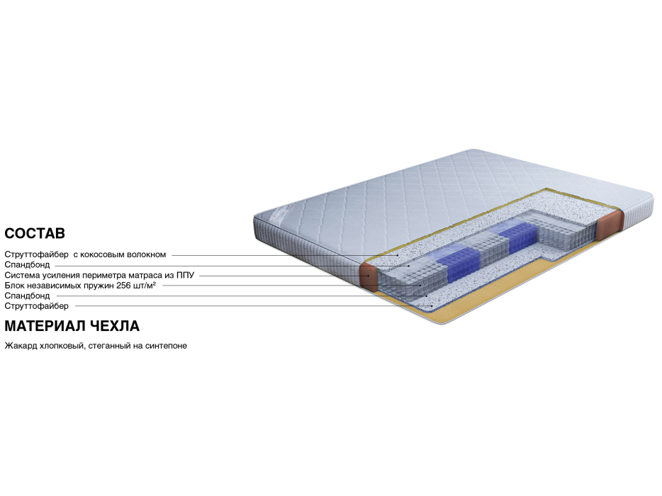 800 x 2000, Матрас Престиж-Орлеан 800*2000 