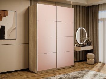 Шкаф-купе Прайм 2-х дверный Стекла пудра/Доводчики 120х57х230