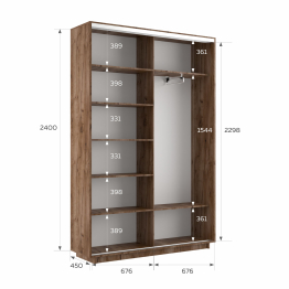 Шкаф-купе Экспресс 2-х дверный Фотопечать Ленты Стекла 140х45х240