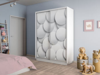 Шкаф-купе Экспресс 2-х дверный Фотопечать Шары Стекла 140х45х220