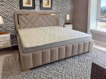 Кровать Милана в базовых тканях, без основания и без подъемного механизма, 160х200