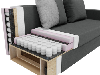 Прямой диван Адам, НПБ,еврокнижка,велюр