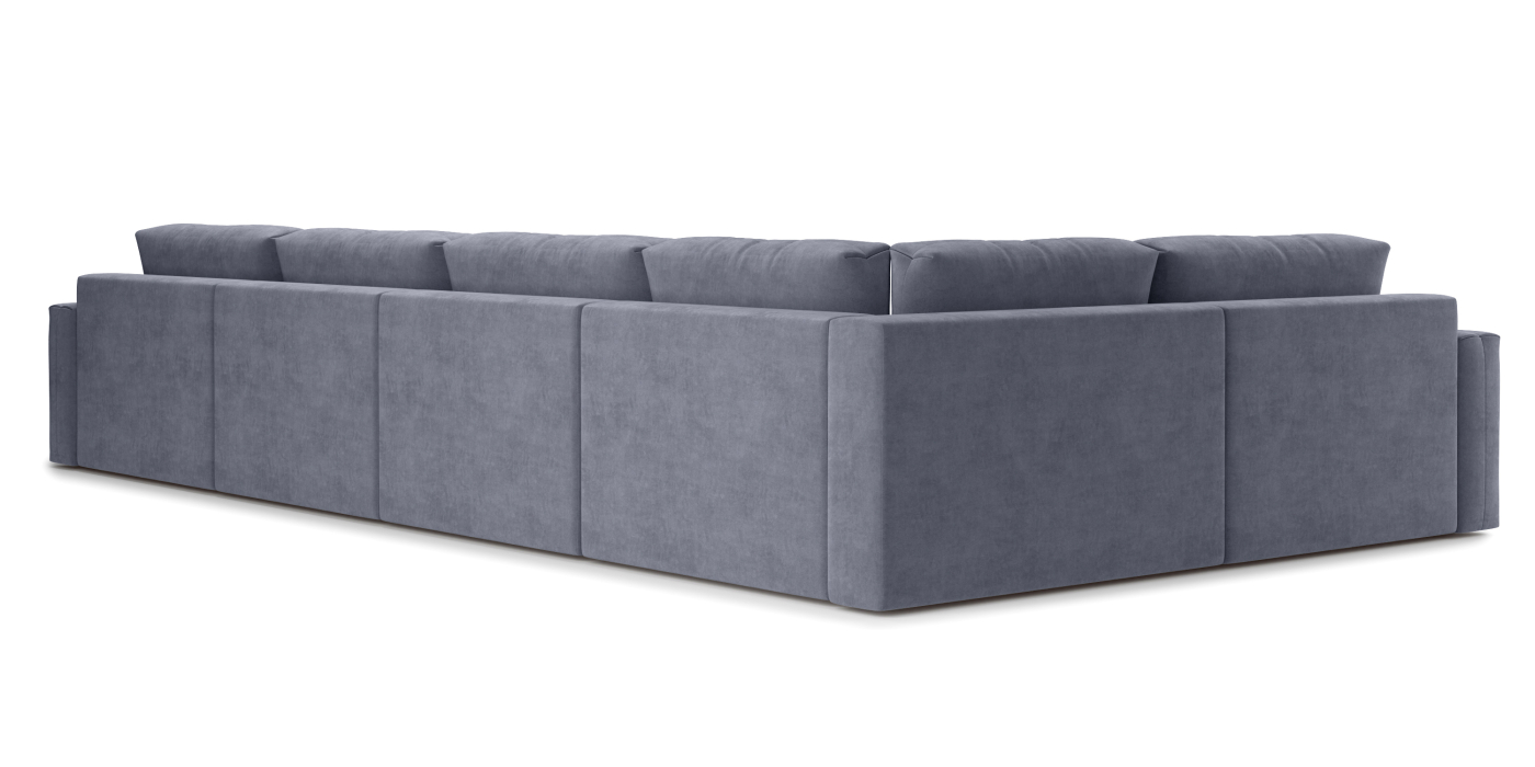 Диваны угловые в гостиную, Диван П-образный Кастел