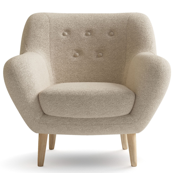 Кресло для отдыха, Кресло Элефант мягкое, Искусственный мех