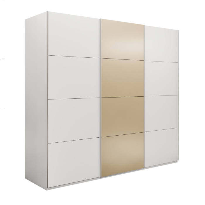 Шкафы-купе 3-х дверные, Шкаф-купе Эста 3-х дверный ДСП/Стекла фисташка/Доводчик 300х66х240