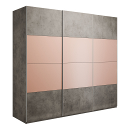 Шкаф-купе Эста 3-х дверный ДСП/Стекла пудра/Доводчик 240х66х240